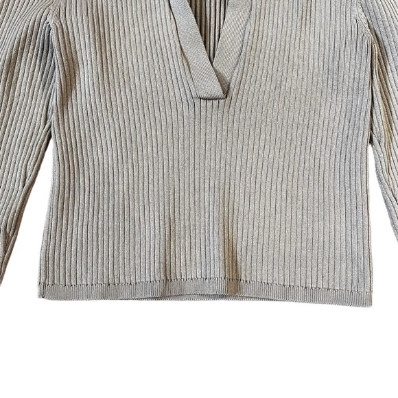 Babaton Excerpt sculpt knit polo long sleeve ribbed size S excellent condition - Picture 4 of 11